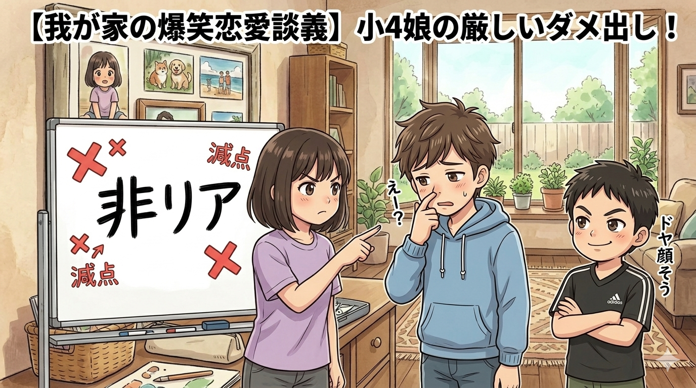 長男にダメ出しする長女のイメージ