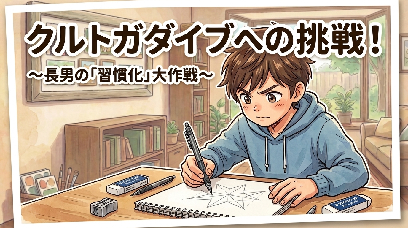 クルトガダイブを欲しがる長男のイメージ
